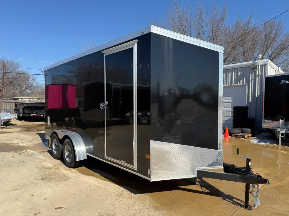 7x16 V-Nose Enclosed/Cargo Trailer.