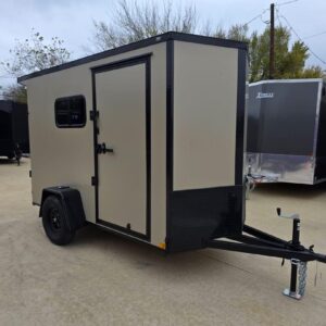 2026 5x10 SA V-Nose Enclosed Cargo Trailer - Tan