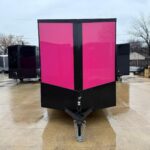 2026 6x12 SA V-Nose Enclosed Cargo Trailer Slant - Pink