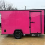 2026 6x12 SA V-Nose Enclosed Cargo Trailer Slant - Pink