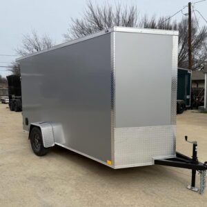 2026 6x12 SA V-Nose Enclosed Cargo Trailer - Silver