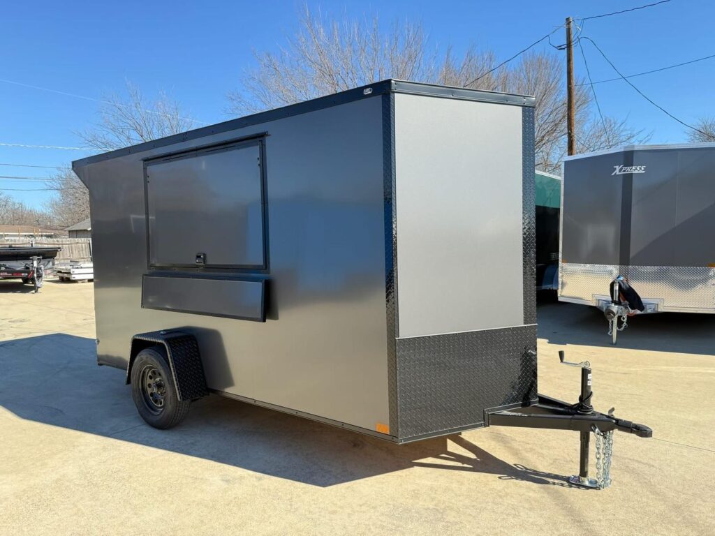 2026 6x12 SA V-Nose Vending Enclosed Trailer - Gray