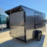 2026 6x12 SA V-Nose Vending Enclosed Trailer - Gray