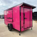2026 6x12 SA V-Nose Vending Enclosed Trailer - Pink