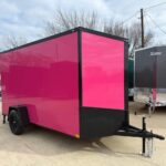 2026 6x12 SA V-Nose Vending Enclosed Trailer - Pink