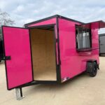 2026 6x12 SA V-Nose Vending Enclosed Trailer - Pink