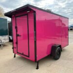 2026 6x12 SA V-Nose Vending Enclosed Trailer - Pink