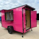 2026 6x12 SA V-Nose Vending Enclosed Trailer - Pink