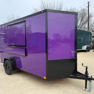 2026 6x12 SA V-Nose Vending Enclosed Trailer - Purple