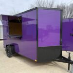 2026 6x12 SA V-Nose Vending Enclosed Trailer - Purple