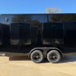 2026 7x14 V-Nose Enclosed Cargo Trailer - Black