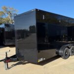 2026 7x14 V-Nose Enclosed Cargo Trailer - Black