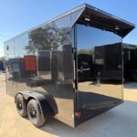 2026 7x14 V-Nose Enclosed Cargo Trailer - Black