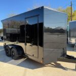 2026 7x14 V-Nose Enclosed Cargo Trailer - Black