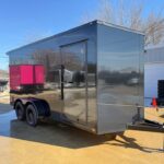 2026 7x16 V-Nose Enclosed Cargo Trailer Barn Doors