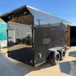 2026 7x16 V-Nose Enclosed Cargo Trailer - Black