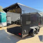 2026 7x16 V-Nose Enclosed Cargo Trailer - Black