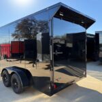 2026 7x16 V-Nose Enclosed Cargo Trailer - Black