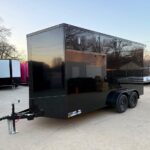 2026 7x16 TA Screwless Enclosed Trailer Premium - Black