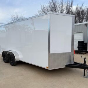 2026 7x16 V-Nose Enclosed Cargo Trailer - White