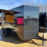 2026 6x12 SA V-Nose Vending Enclosed Trailer - Black