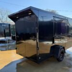 2026 6x12 SA V-Nose Vending Enclosed Trailer - Black