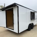 2026 8.5x20 TA3 Flat Nose Vending Trailer - White