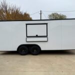 2026 8.5x20 TA3 Flat Nose Vending Trailer - White