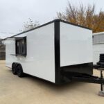 2026 8.5x20 TA3 Flat Nose Vending Trailer - White