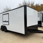 2026 8.5x20 TA3 Flat Nose Vending Trailer - White
